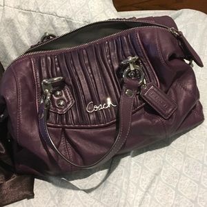 Purple Coach handbag